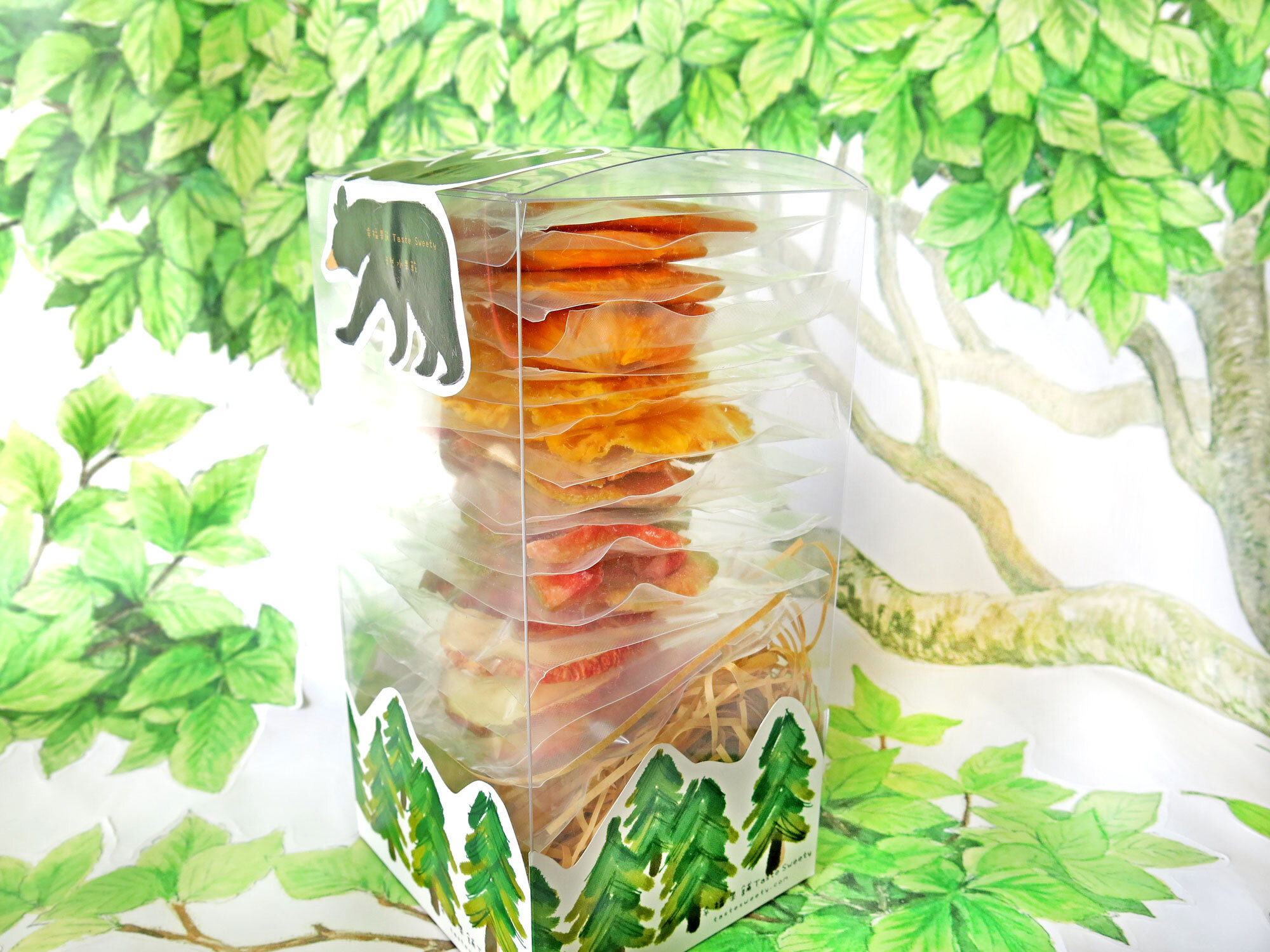 透明森林熊漸層水果乾小禮盒16入