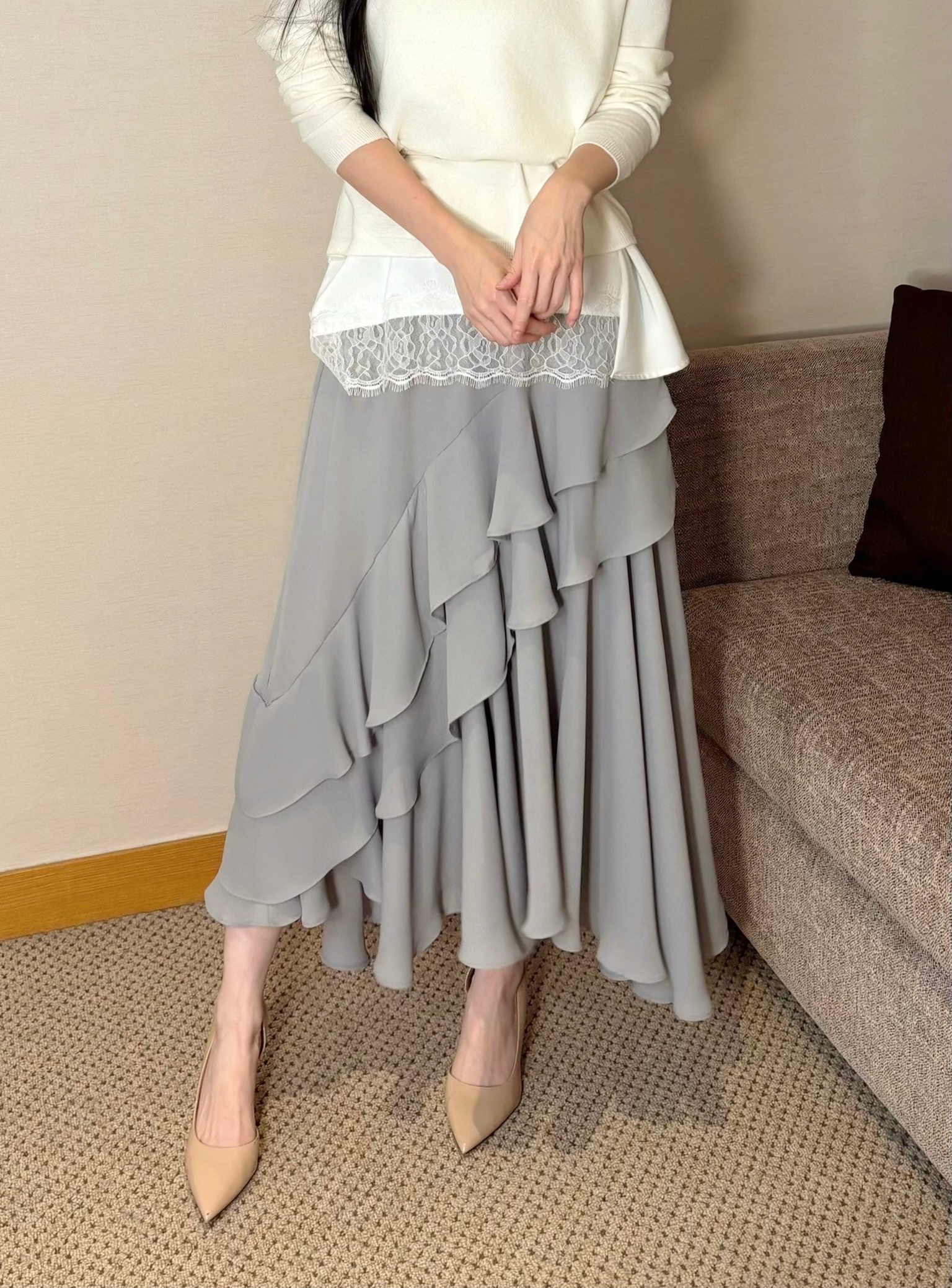 不規則多層次長裙