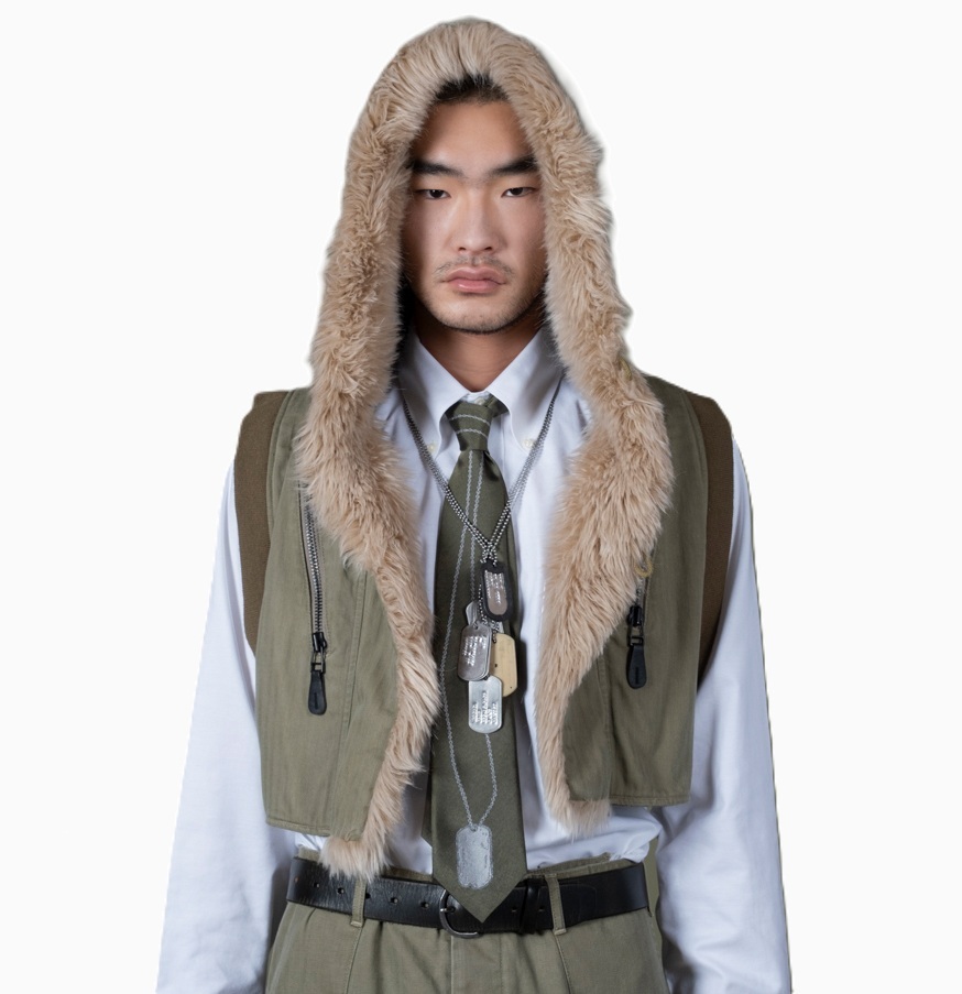 KAPITAL HERRINGBONE RING COAT LINING HOODIE - PRE ORDER ITEM (預訂中)