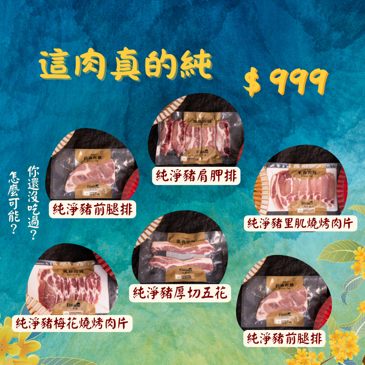 《這肉真的純》烤肉套組 $999｜入門首購最超值