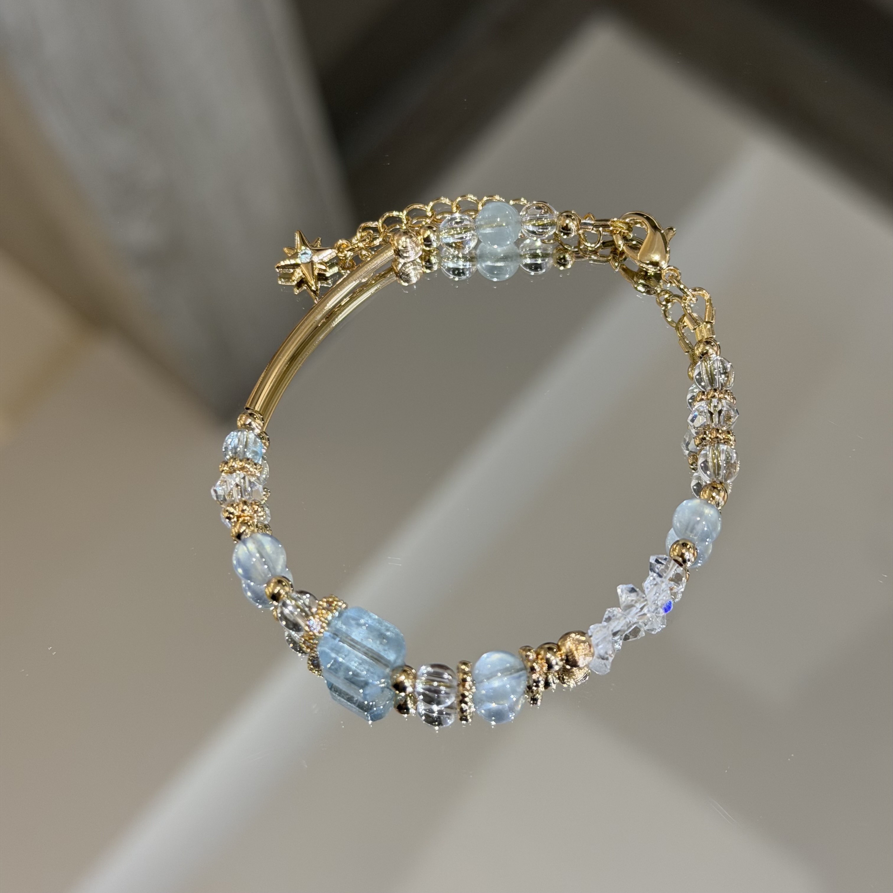 自信溝通豐盛 | 冰糖 | 方糖藍托帕《原附扣式：龍蝦扣》