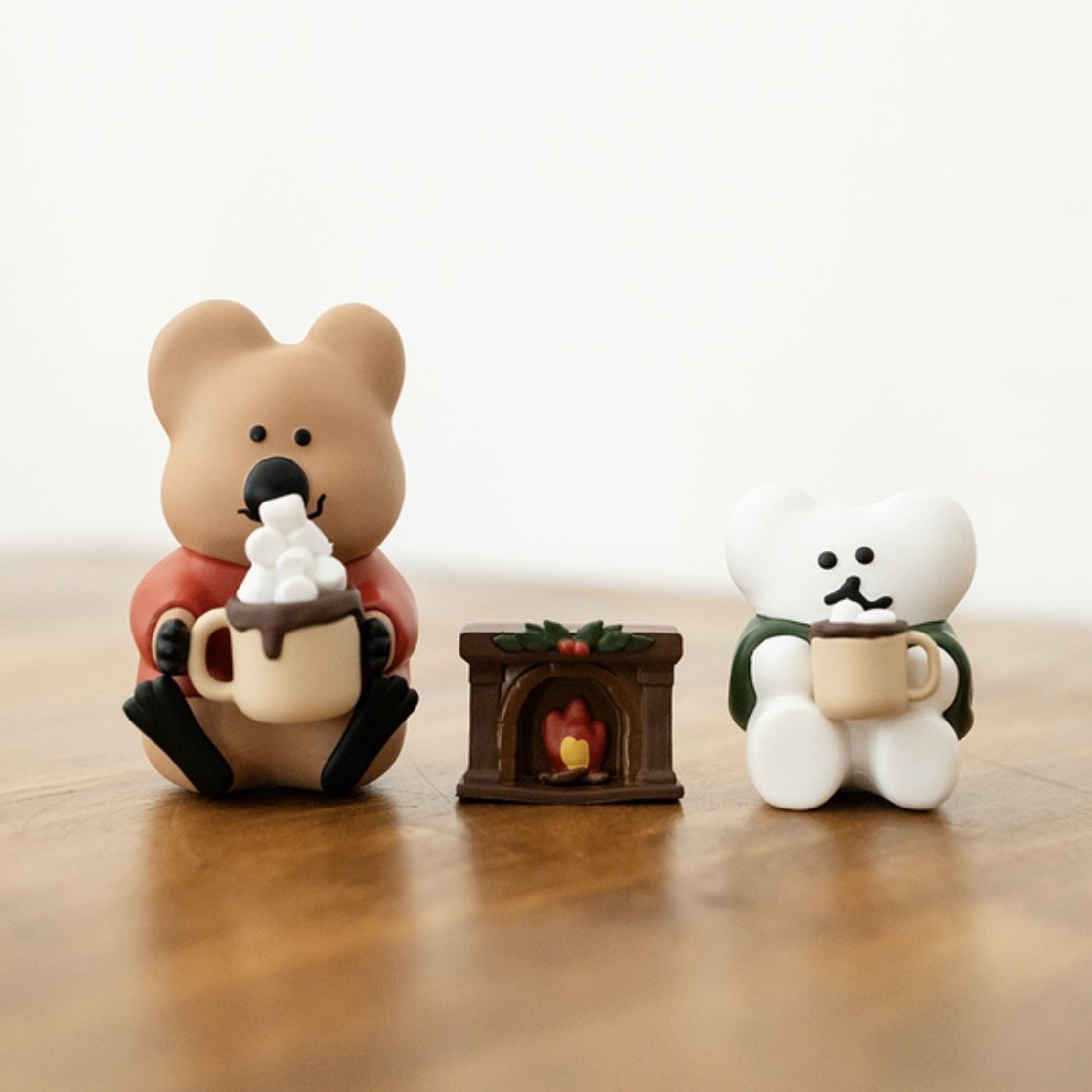 韓國 DINOTAENG 冬天的熱可可 公仔