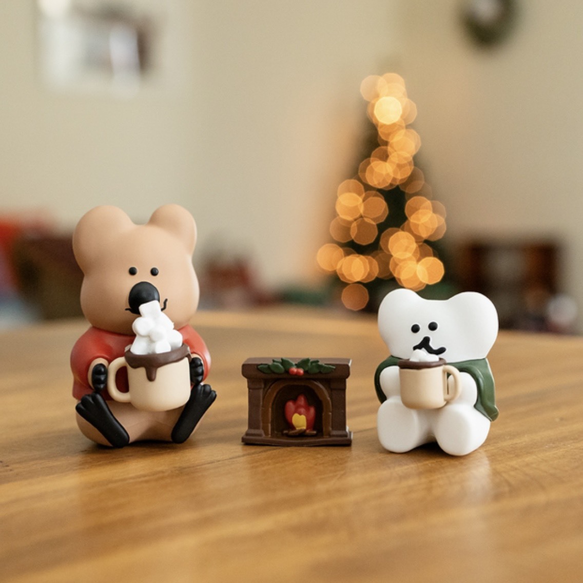 韓國 DINOTAENG 冬天的熱可可 公仔