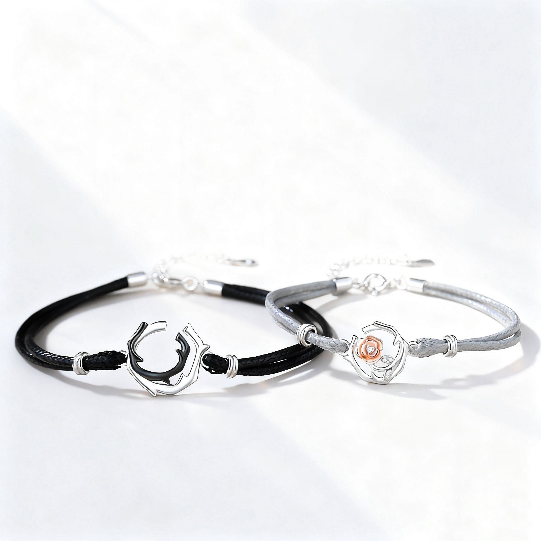 「陶醉🥴」情侶手鏈 | S925純銀 | 免費刻字