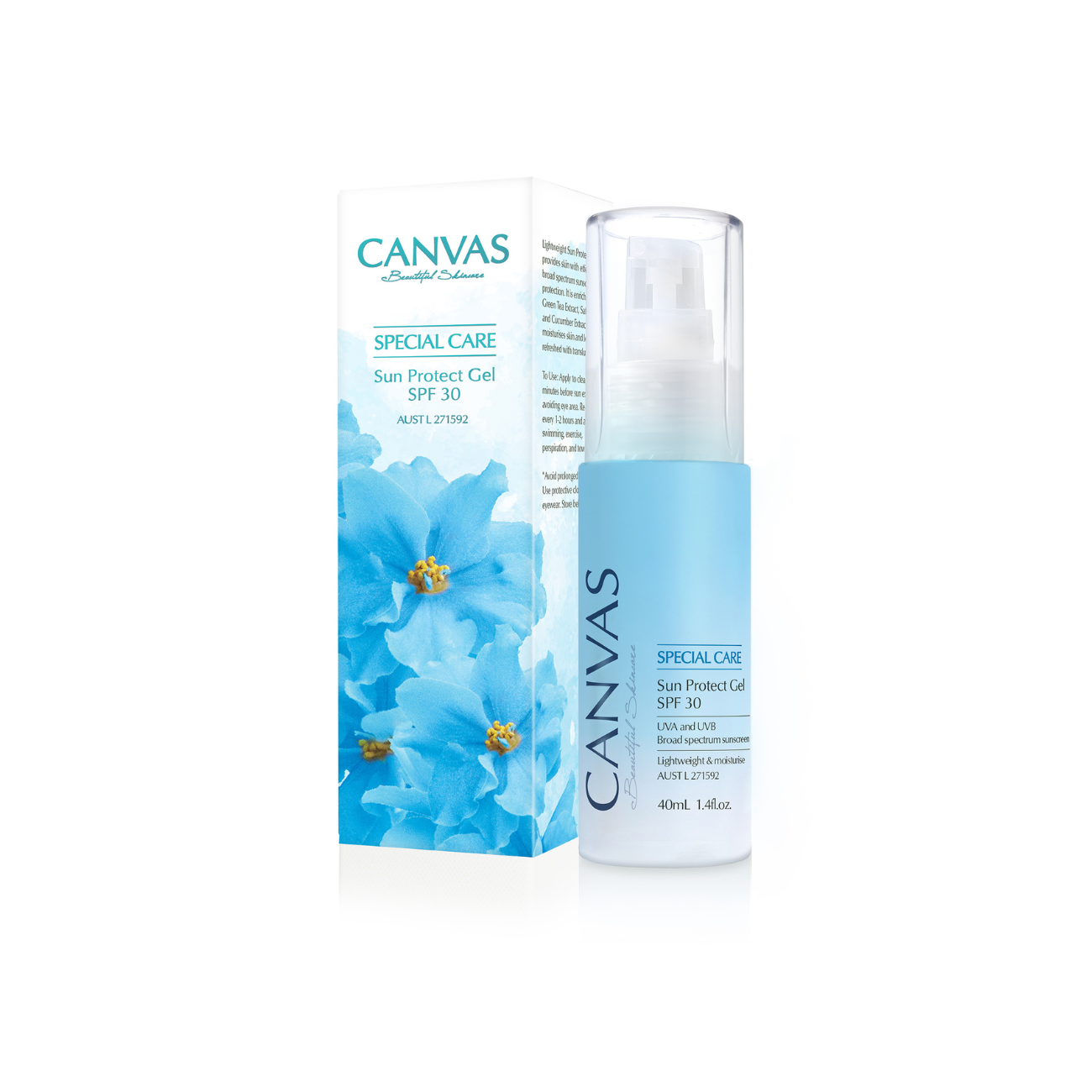 CANVAS 天然清爽透薄防曬乳液SPF30 40ml