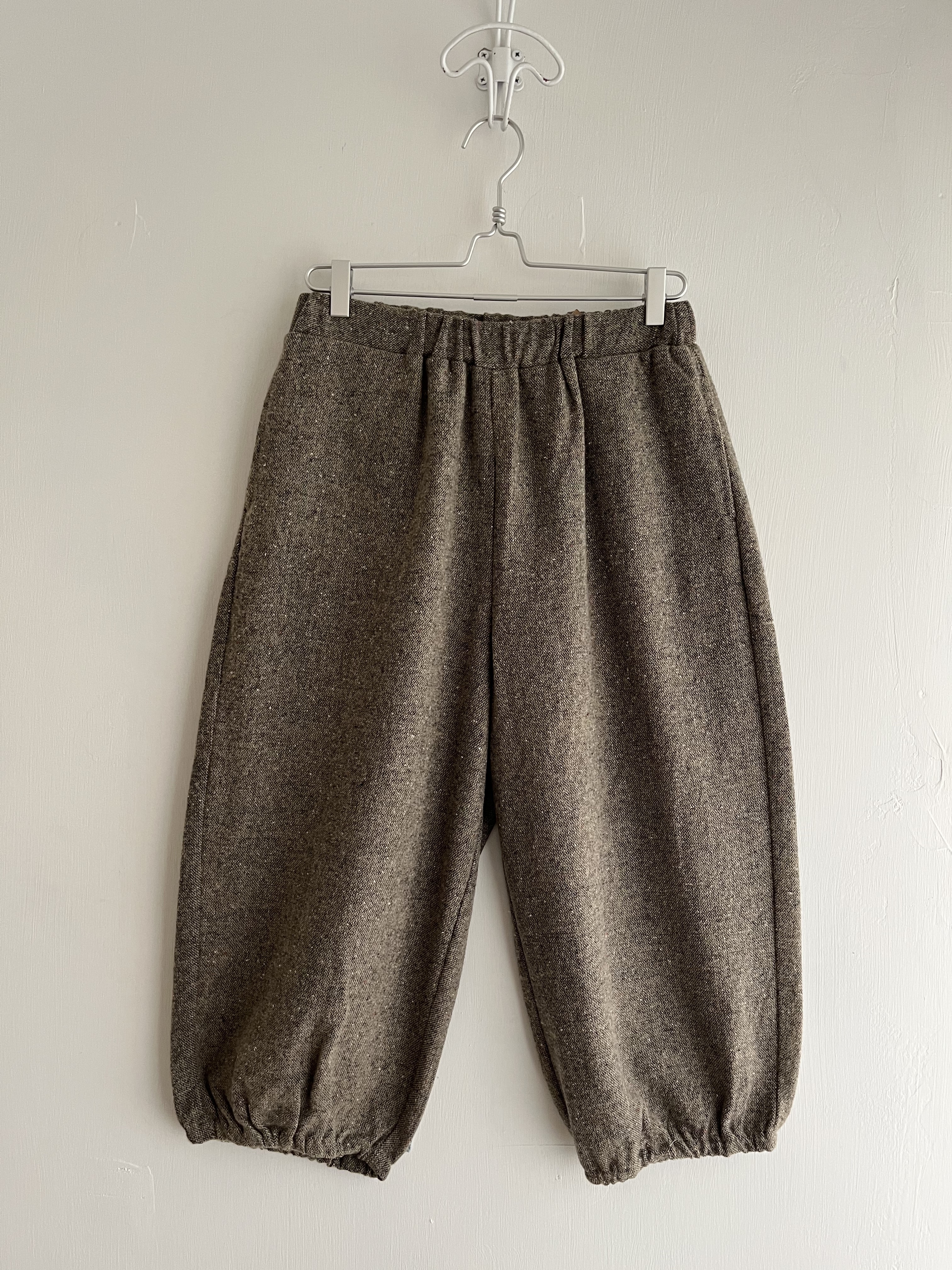 啡色混綫全橡筋褲