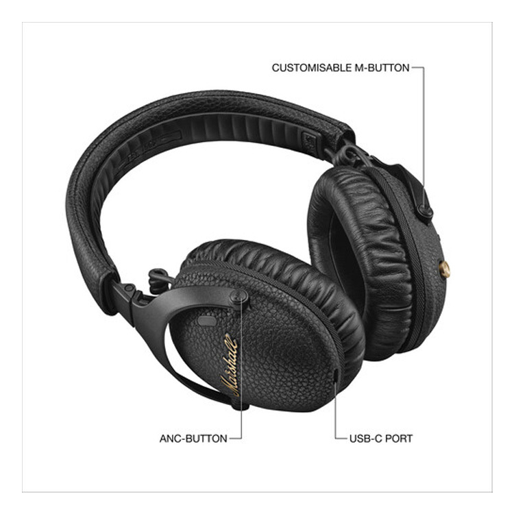 英國 Marshall – MONITOR III A.N.C. 藍牙頭戴式耳機 | 主動式降噪 | BT5.3 | 最高 70小時續航