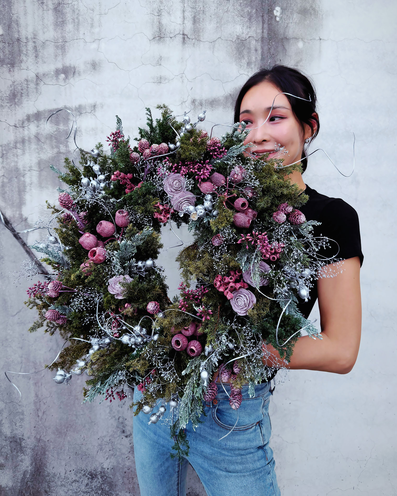 【懶人花材包】紫莓花圈🫐