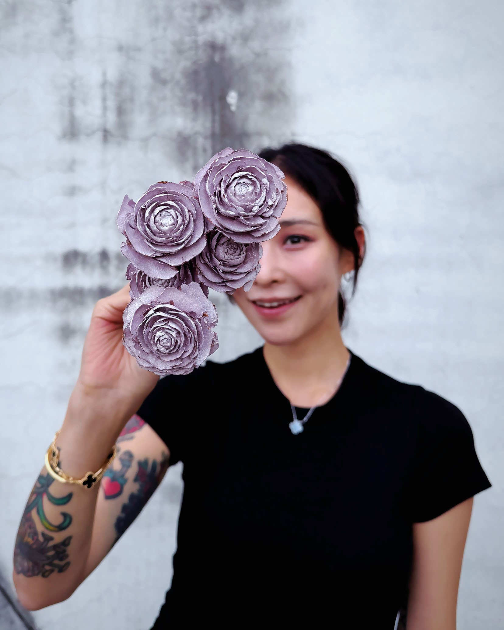 乾燥手工木玫瑰（四色）