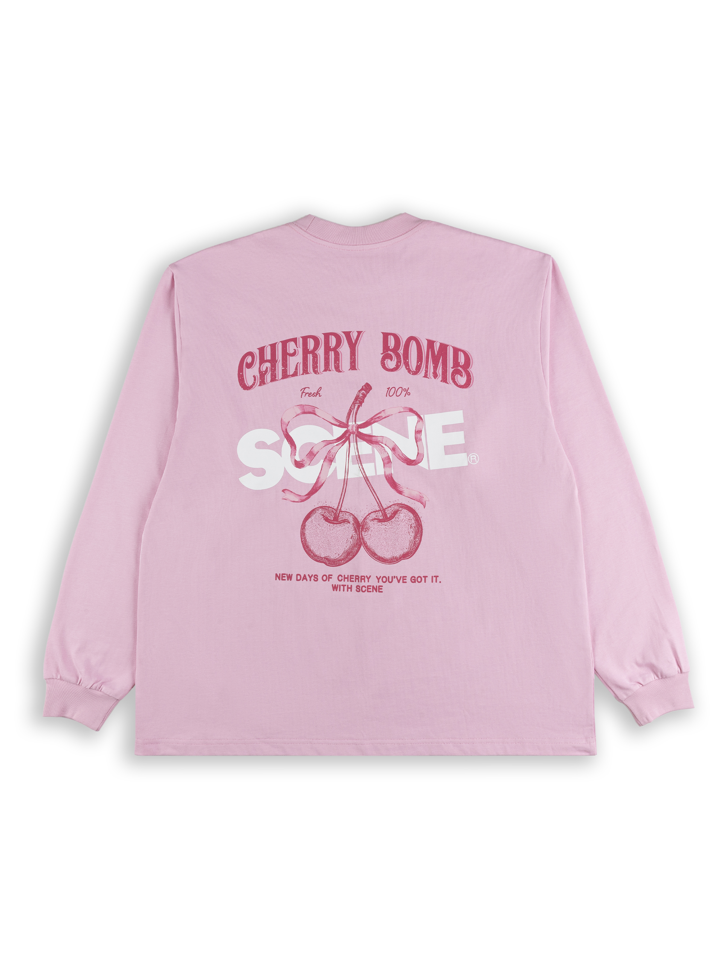 SCENE CHERRY LONG TEE // PINK