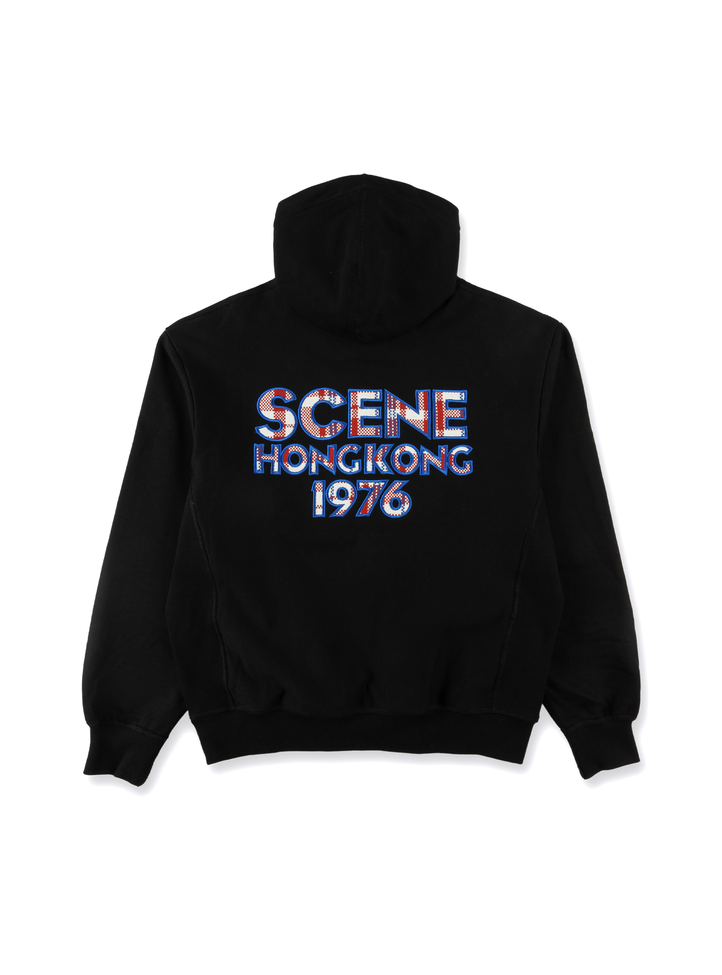 SCENE HK CHECKERED HOODIE // BLK