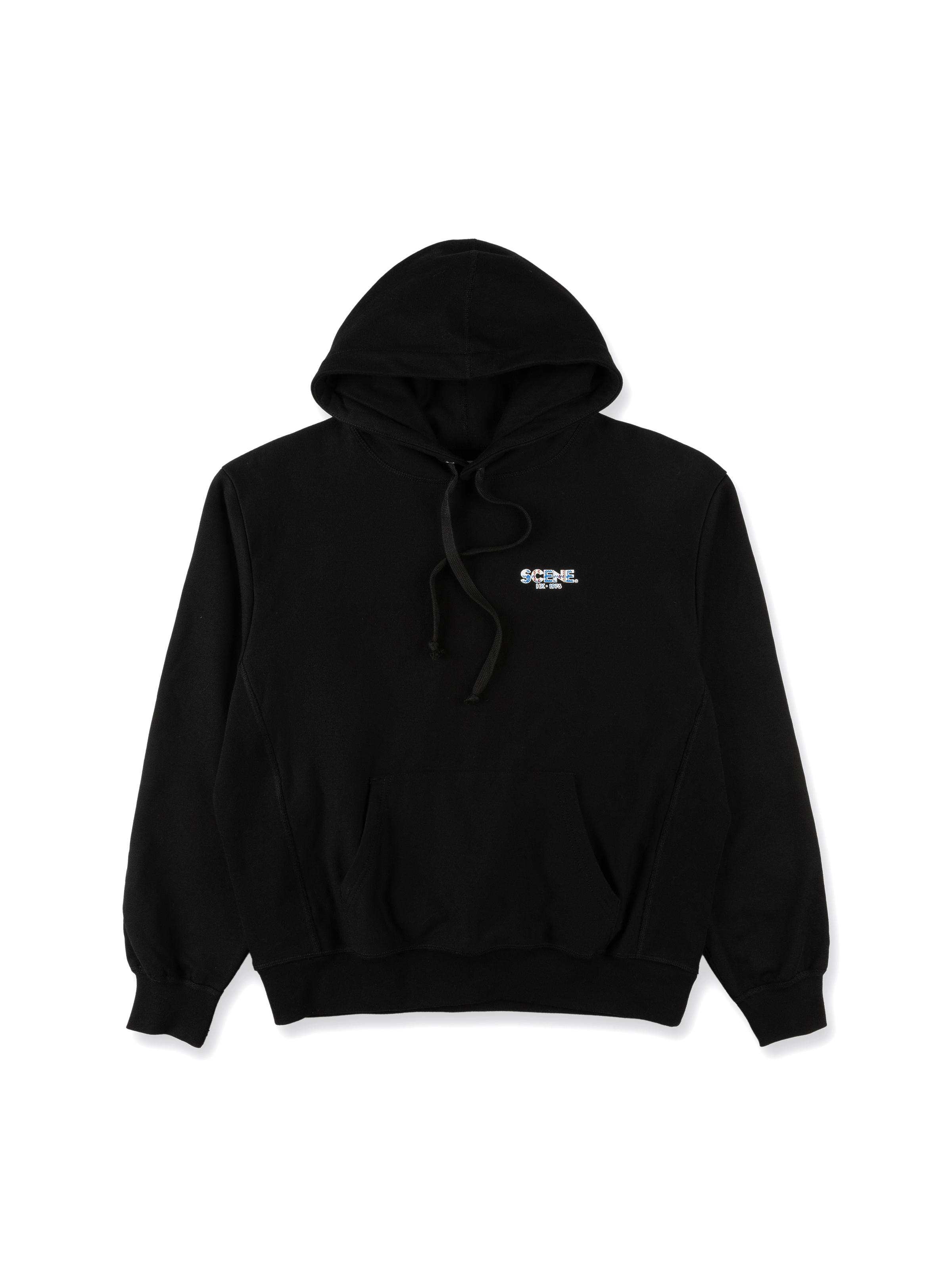 SCENE HK CHECKERED HOODIE // BLK