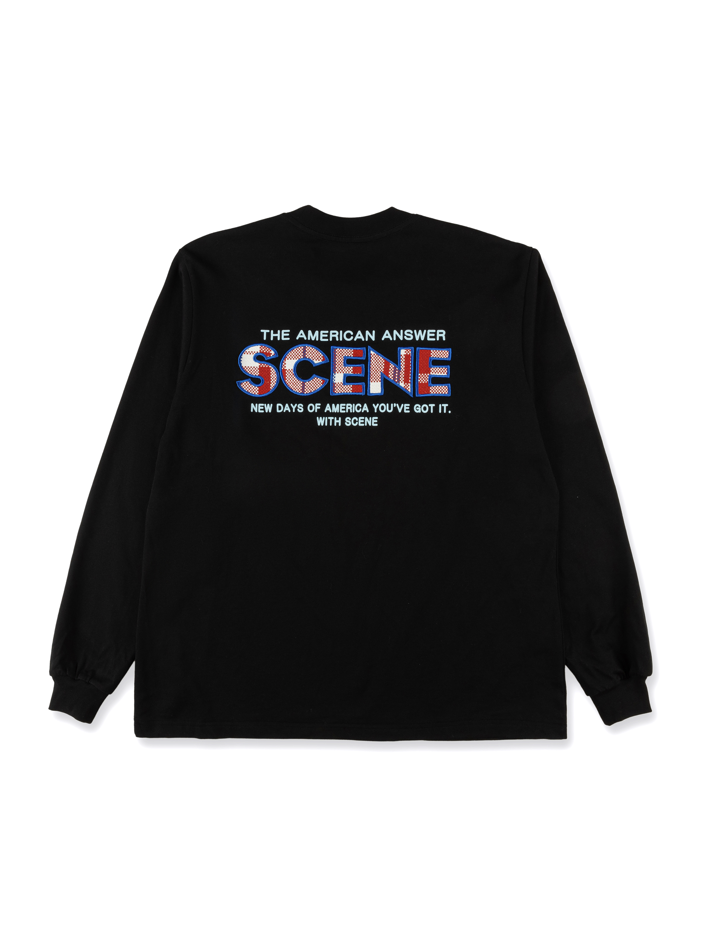 SCENE CLASSIC HK LONG TEE_CHECKERED // BLK