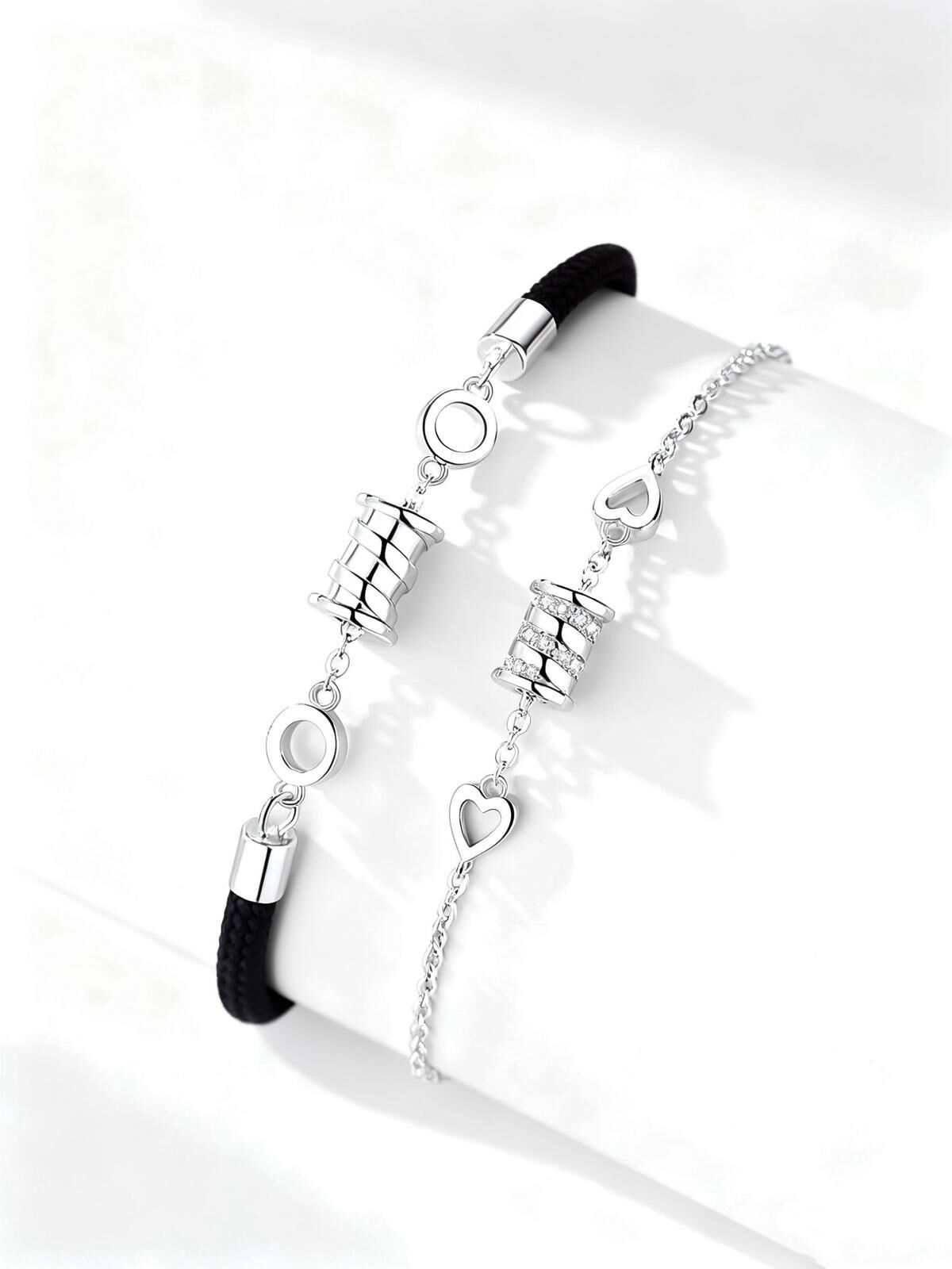 「時來運轉」情侶手鏈 | S925純銀或鍍銀 | 免費刻字