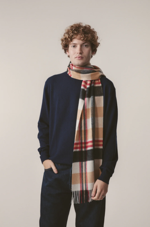 【直播】Kiltane LL1103303 Square Check 100% Cashmere 圍巾