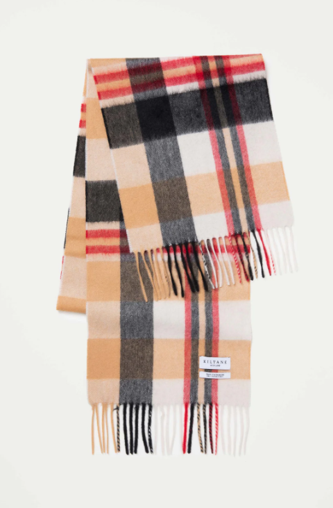 【直播】Kiltane LL1103303 Square Check 100% Cashmere 圍巾