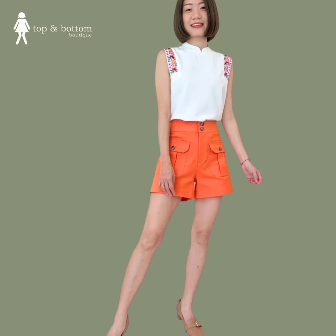 HIGH WAISTED POCKET SHORTS