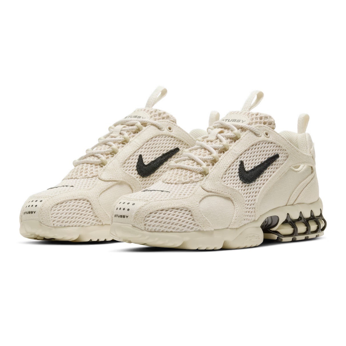 <連線代購商品> Stüssy x Nike Air Zoom Spiridon Cage 2 朴敘俊同款 米色 CQ5486-200