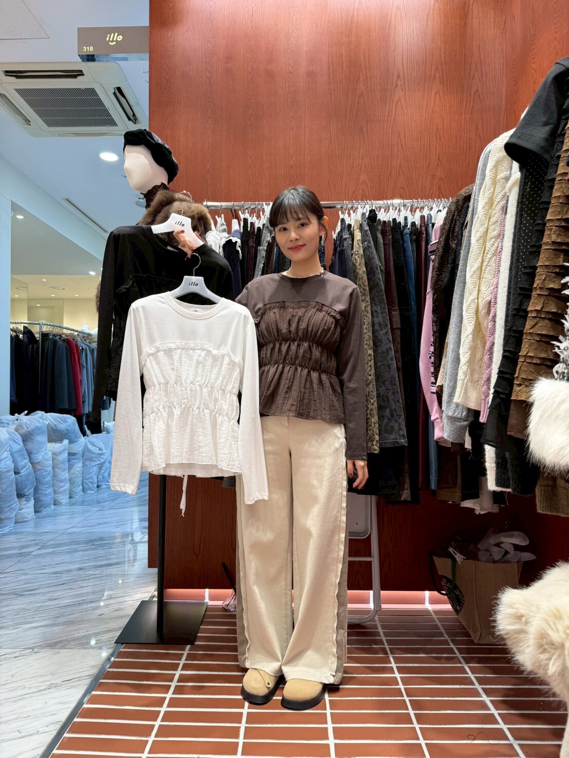 IO5147 假兩件馬甲上衣