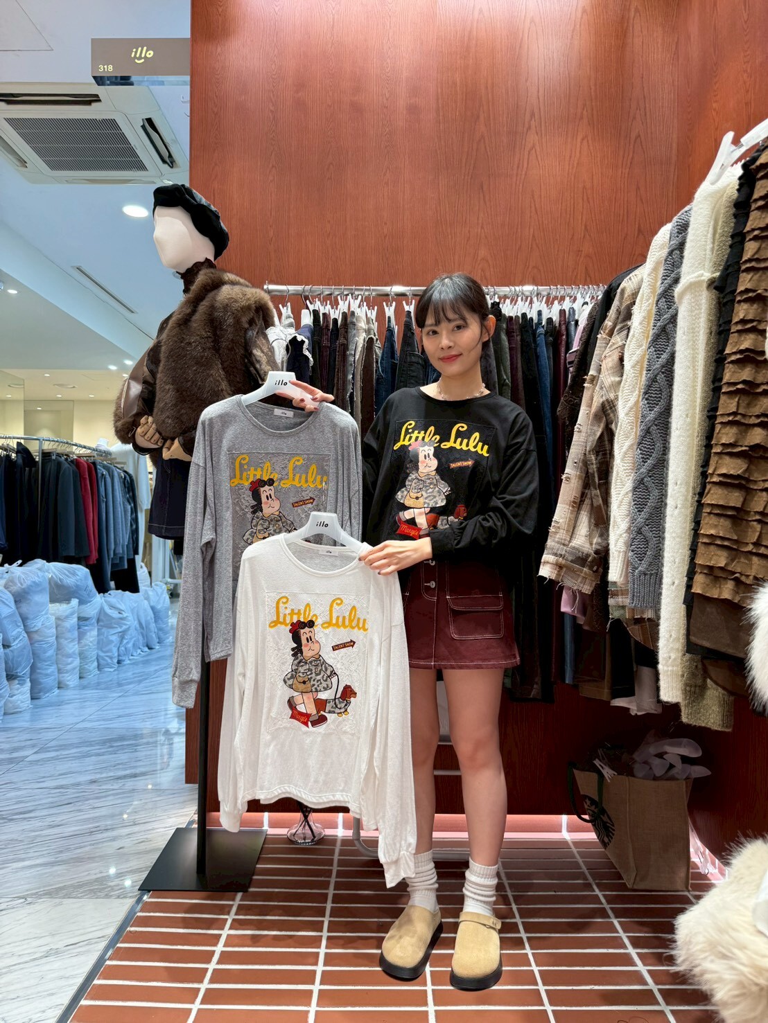 IO5136 女孩圖案Tee