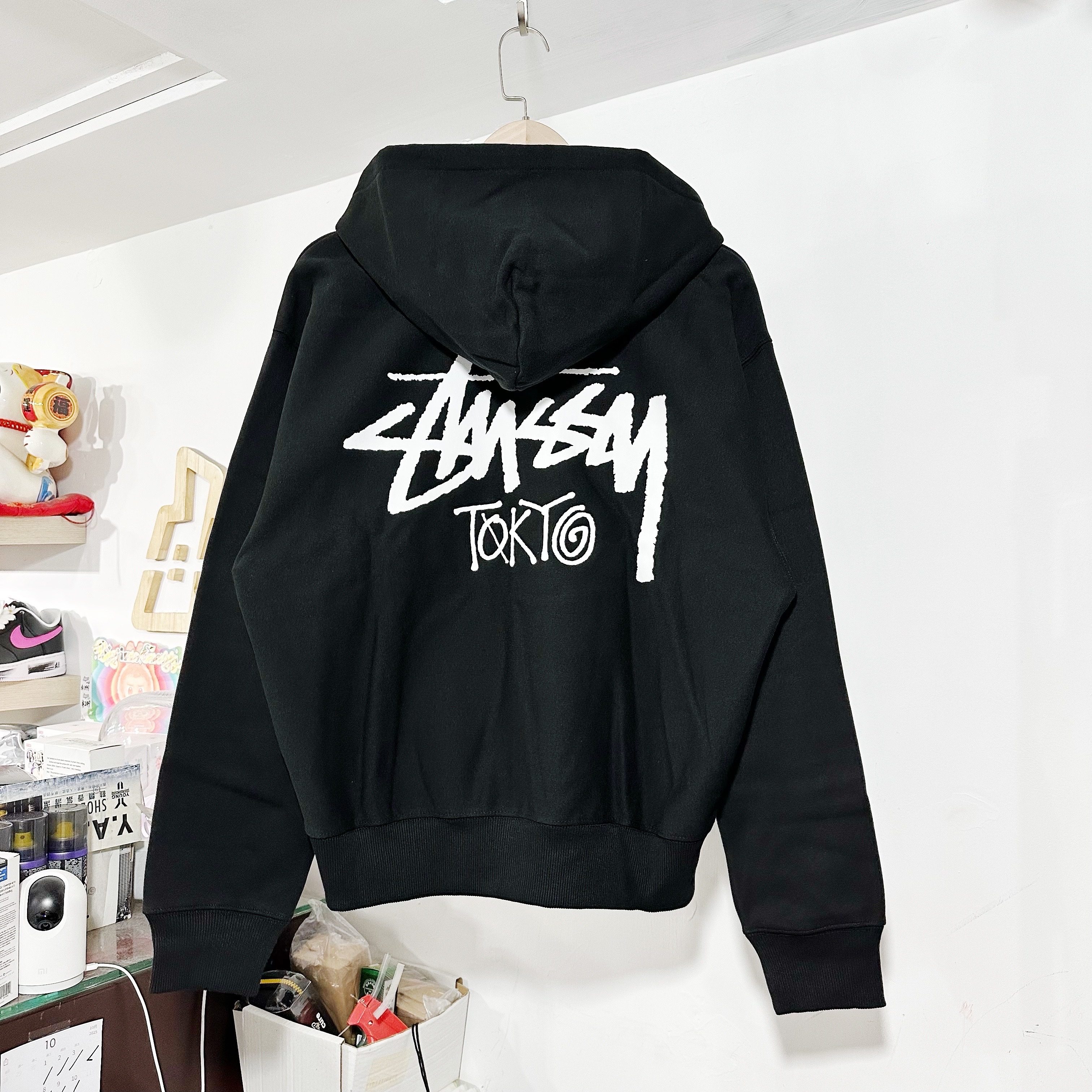 STUSSY STOCK TOKYO SHOP ZIP UP HOODIE 東京拉鏈外套 Black