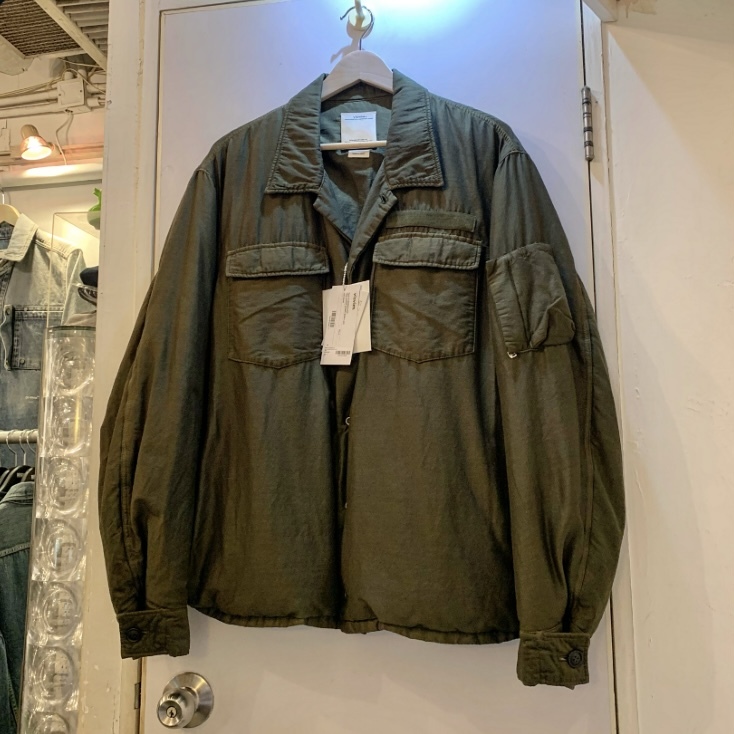 ON SALE: VISVIM HELI CREW DOWN SHIRT JKT - OLIVE SIZE 2 PRE ORDER ITEM (預訂中)