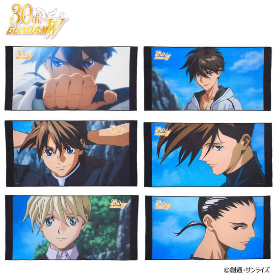 242242 Pbandai 預訂 2026/2月 新機動戦記ガンダムW 30周年PV ポートレイトバスタオル（全6種）