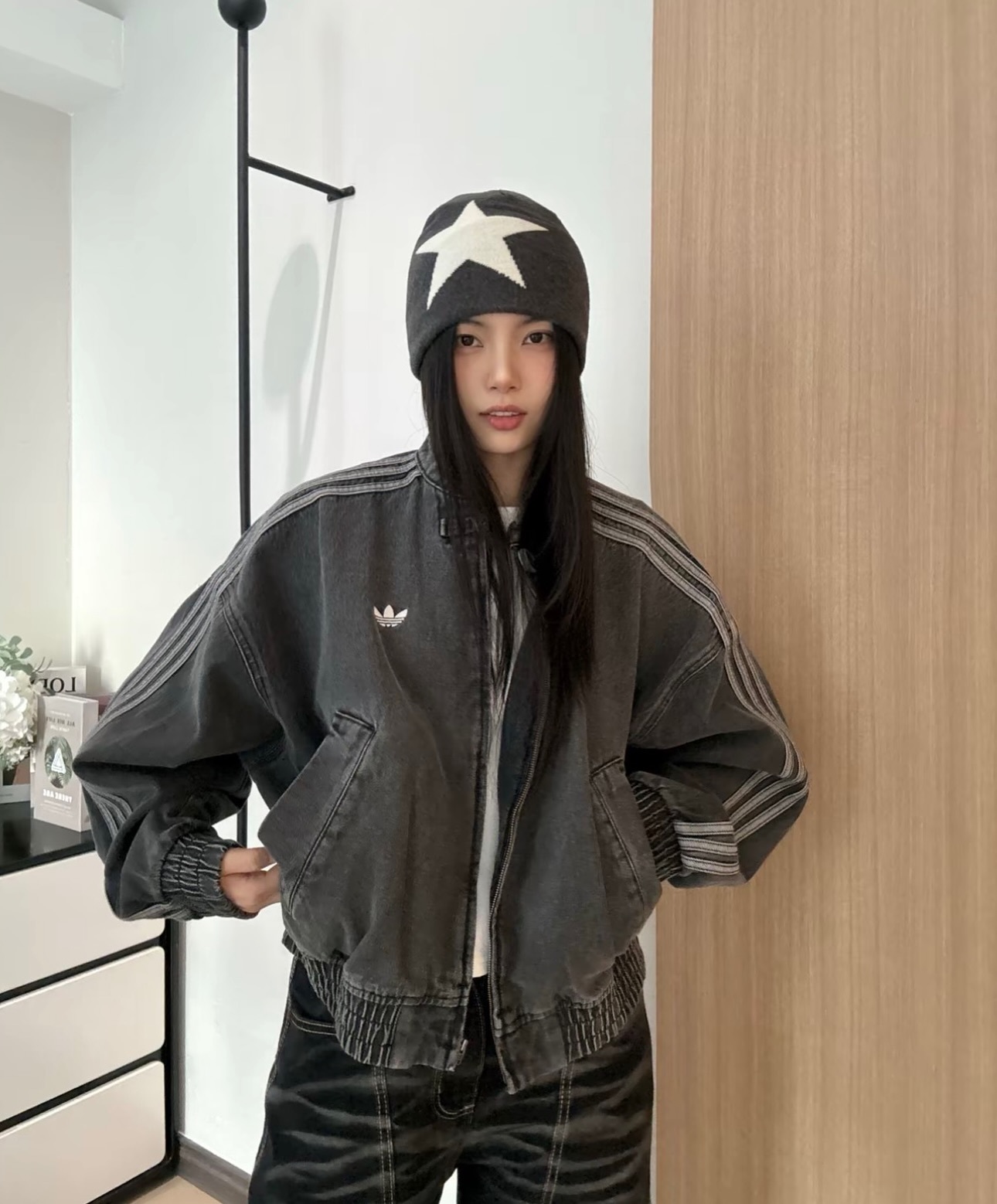 ADIDAS ORIGINALS DENIM JACKET 中國結 丹寧 牛仔 短版 外套 兩色