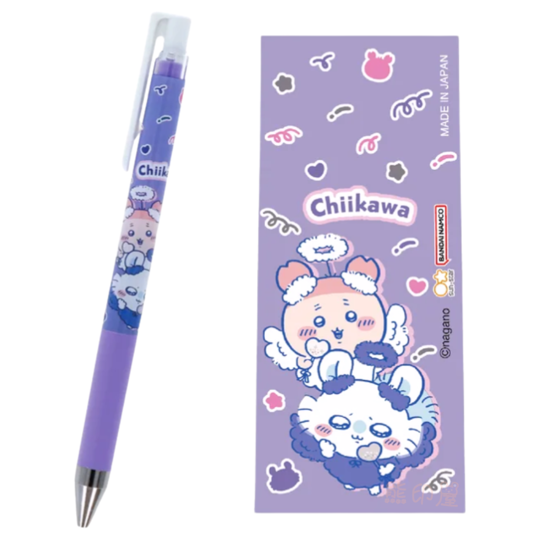 日本Chiikawa 飛鼠古本屋小螃蟹天使款 黑色原子筆 (紫) 日本製