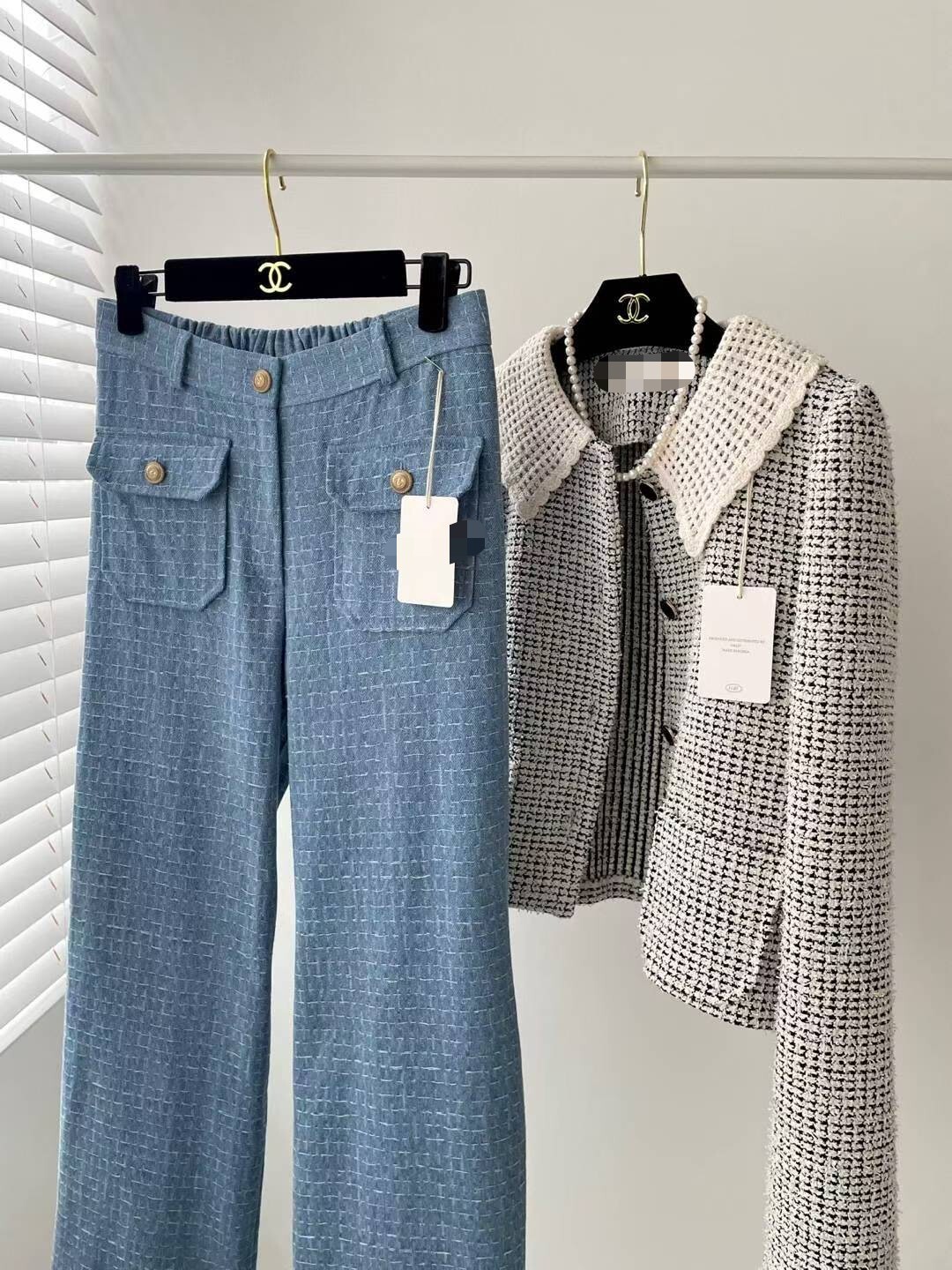 牛仔色小香風長褲