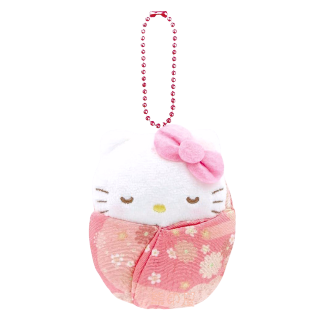 Hello Kitty 和服嬰兒款毛公仔掛飾吊飾 [平行進口]