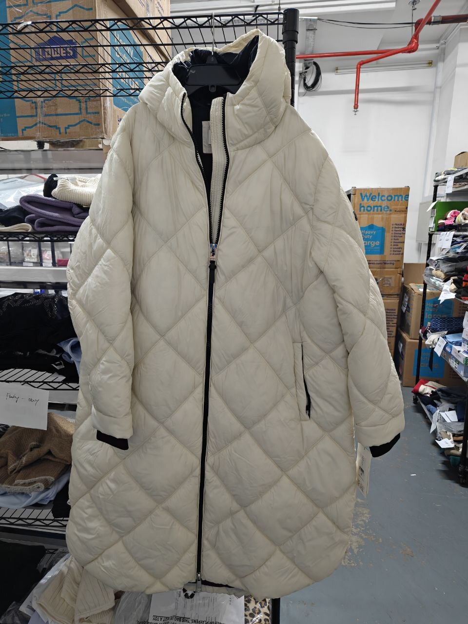 [S] DKNY PEARL SILKY LONG QUILTED PARKA, DLSMPV41-PRL [FINAL SALE] (SD1574)