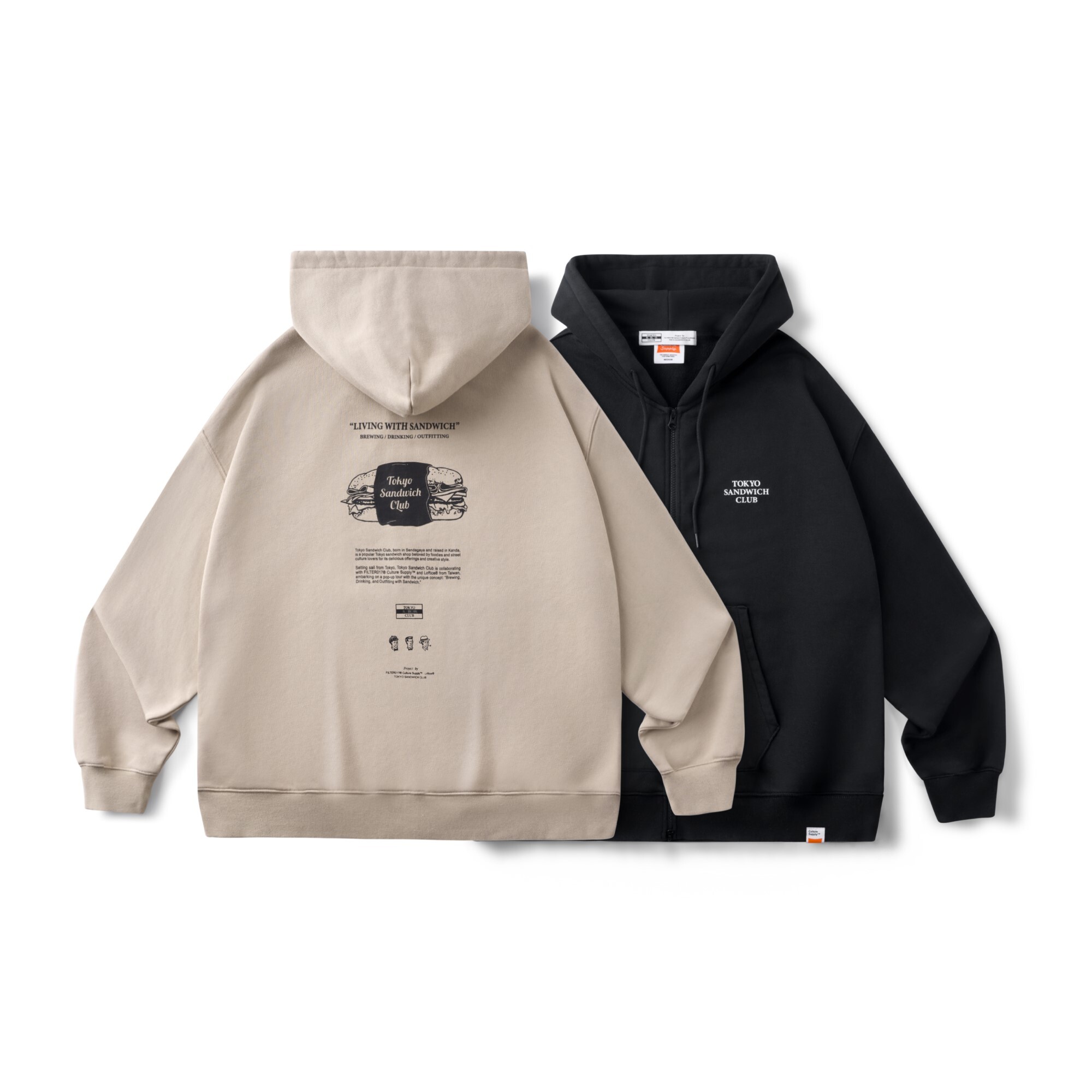【現貨】FILTER017® Culture Supply™ TOKYO SANDWICH CLUB B.D.O. SERIES Submarine Zip Hoodie  潛艇堡棉質連帽外套