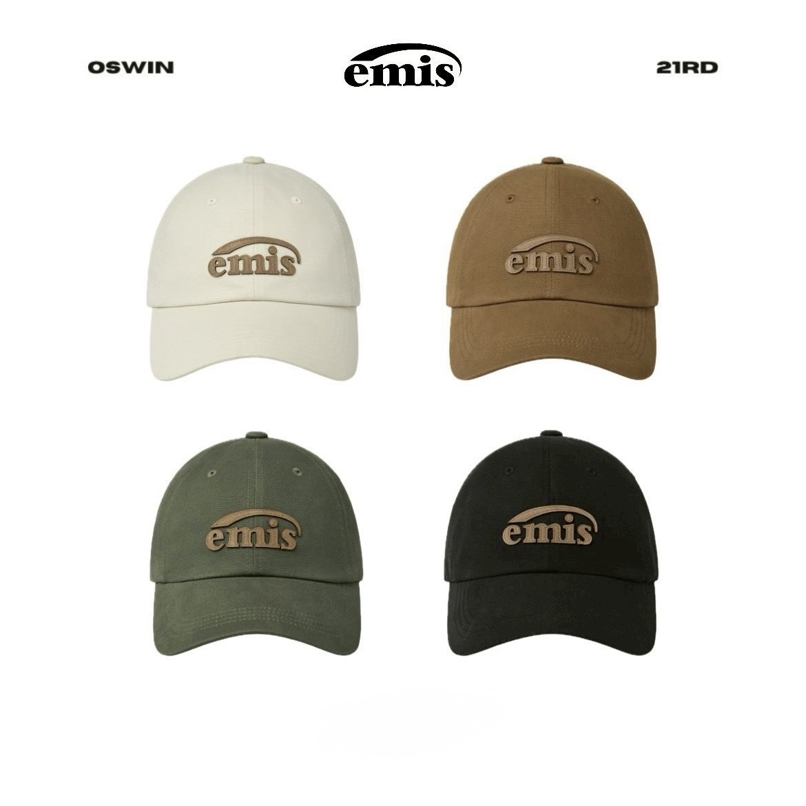 韓國 EMIS 刺繡大LOGO 棒球帽