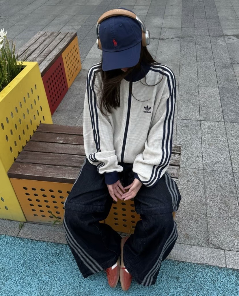 ADIDAS ORIGINALS TRACK TOP SS25 KNIT 華夫格 立領外套 男款 奶油藍  炭灰白 KC2618 KC2619