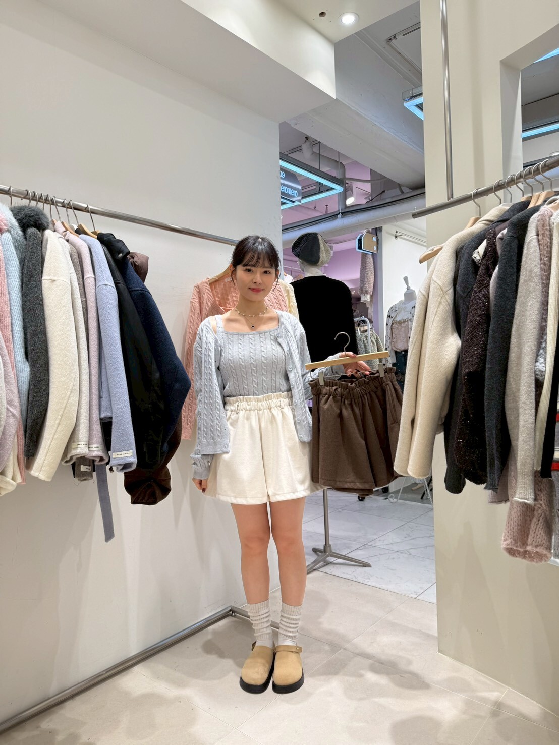 HU5123 Ruffle橡筋腰A line短褲