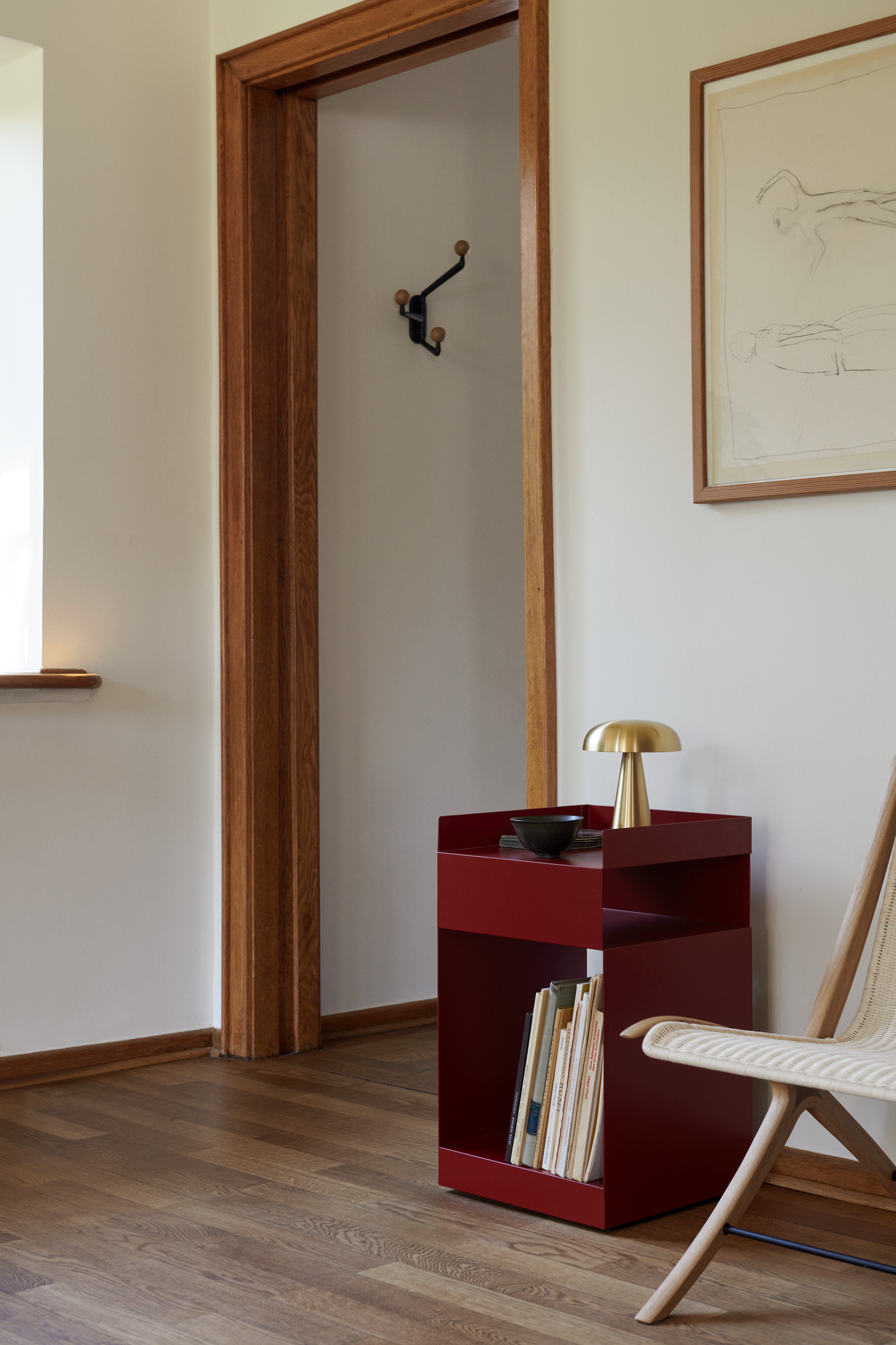 (預購) Rotate SC73 滾輪邊桌 - 勃根地酒紅 by &Tradition