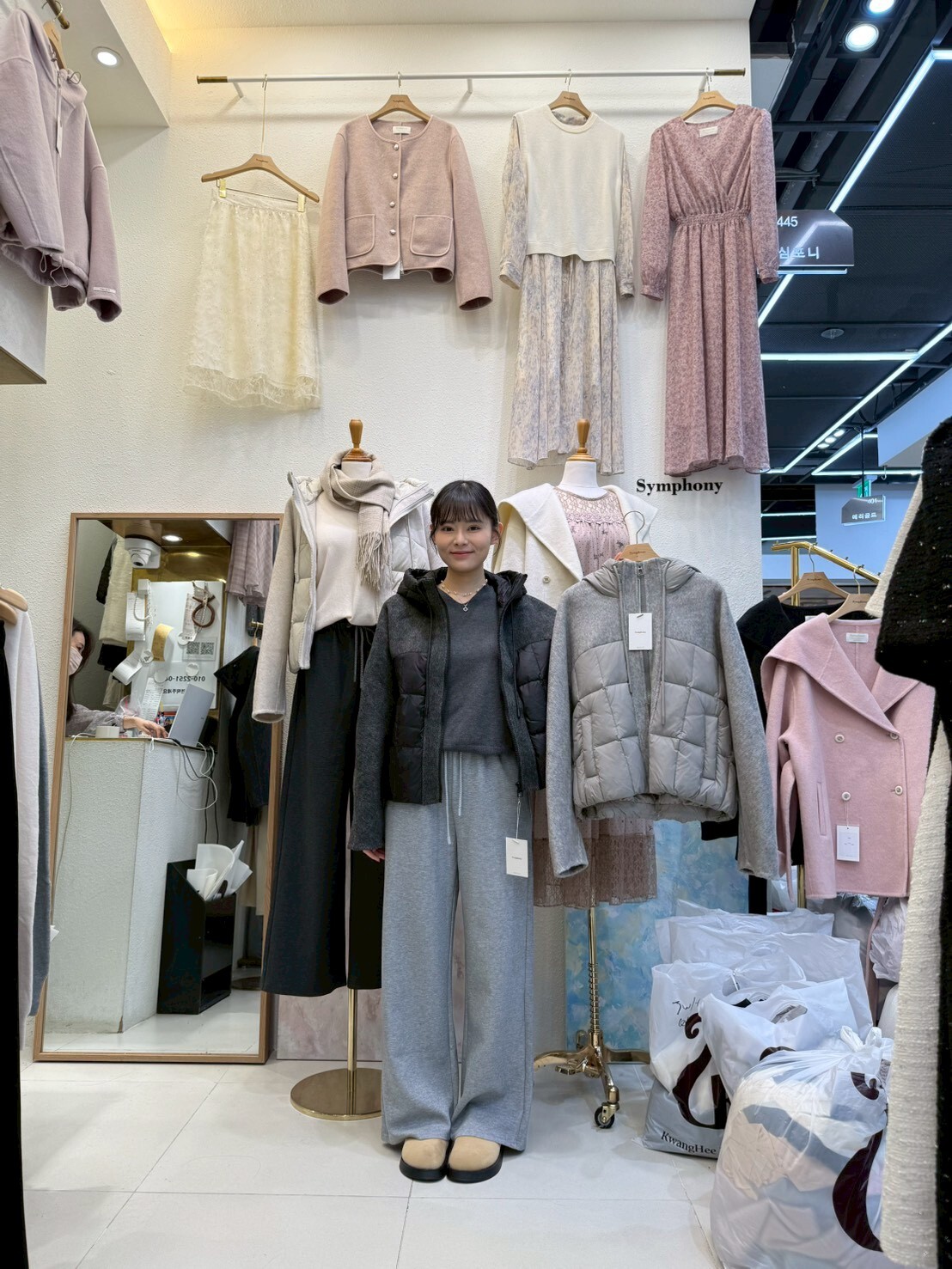 SY5151 拼接羽絨拉鍊外套