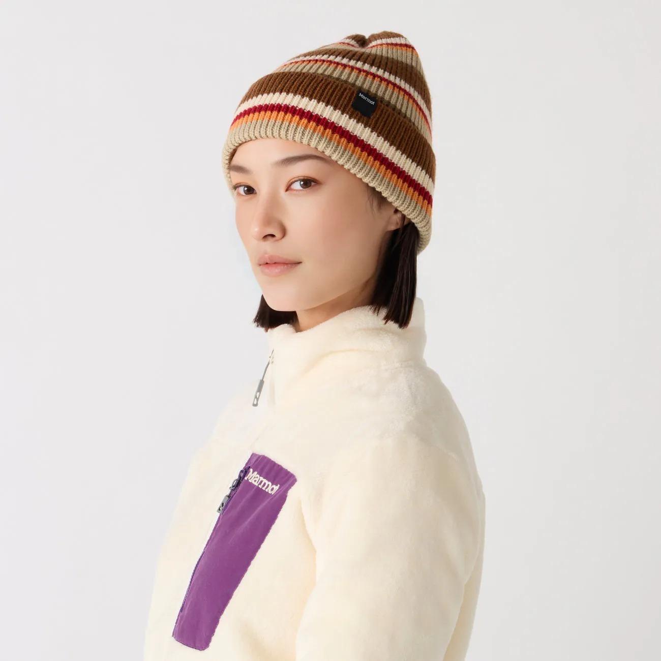 [Marmot JP] Retro Border 刷毛保暖毛帽