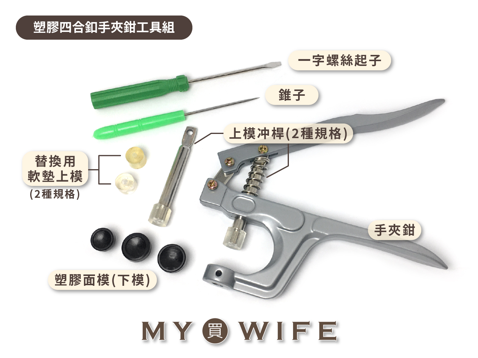 塑膠四合釦專用手夾鉗_手壓鉗/手夾鉗