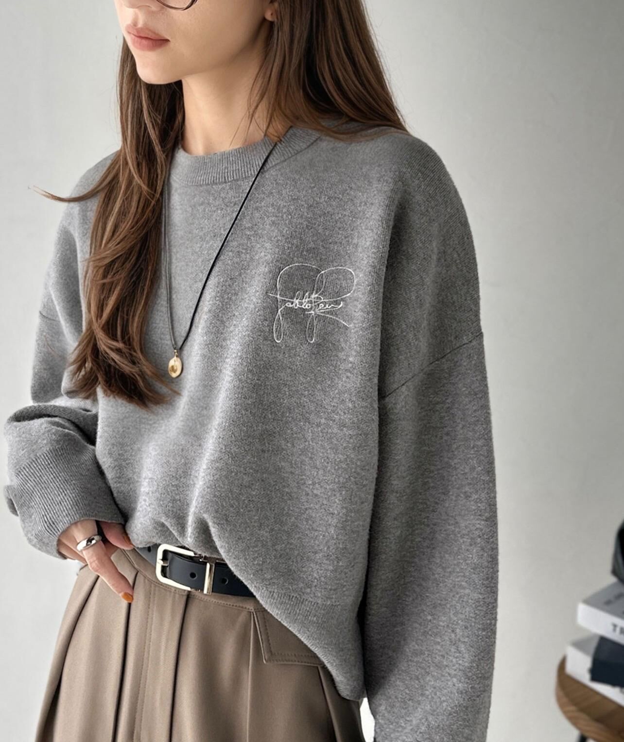 【預購】JN110103 classicalelf logo刺繡針織上衣