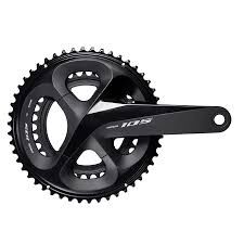 SHIMANO 105 十一速雙片鏈鉼-黑色-FC-R7000 / SHIMANO 105 CHAINWHEEL-11SPD-BK-FC-R7000