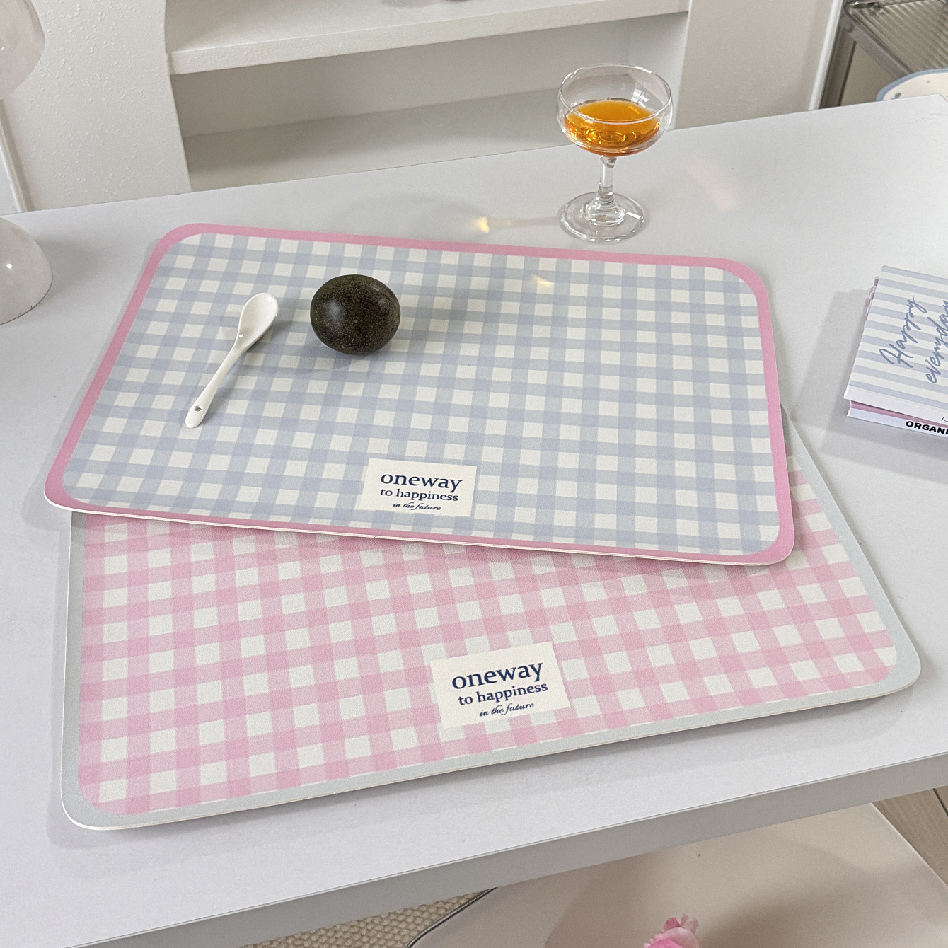 《6353》韓系清新簡約防水防油皮革桌墊