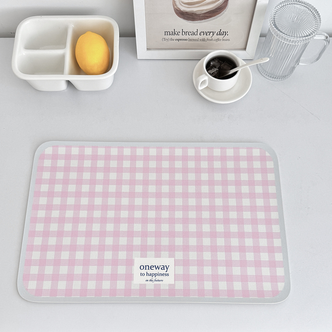 《6353》韓系清新簡約防水防油皮革桌墊