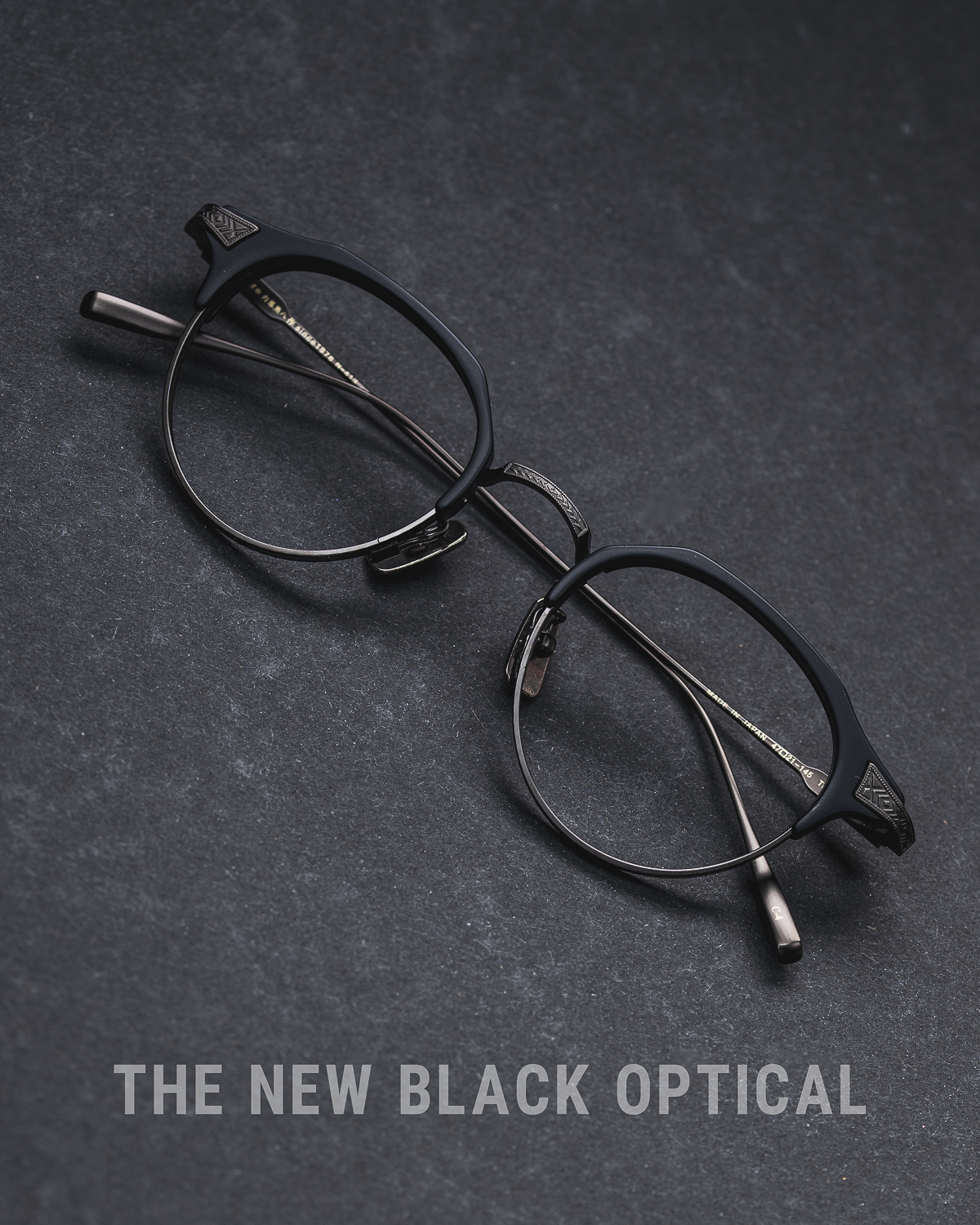 內藤熊八作 2025新品眉鏡 N-412 & N-413 磨砂黑