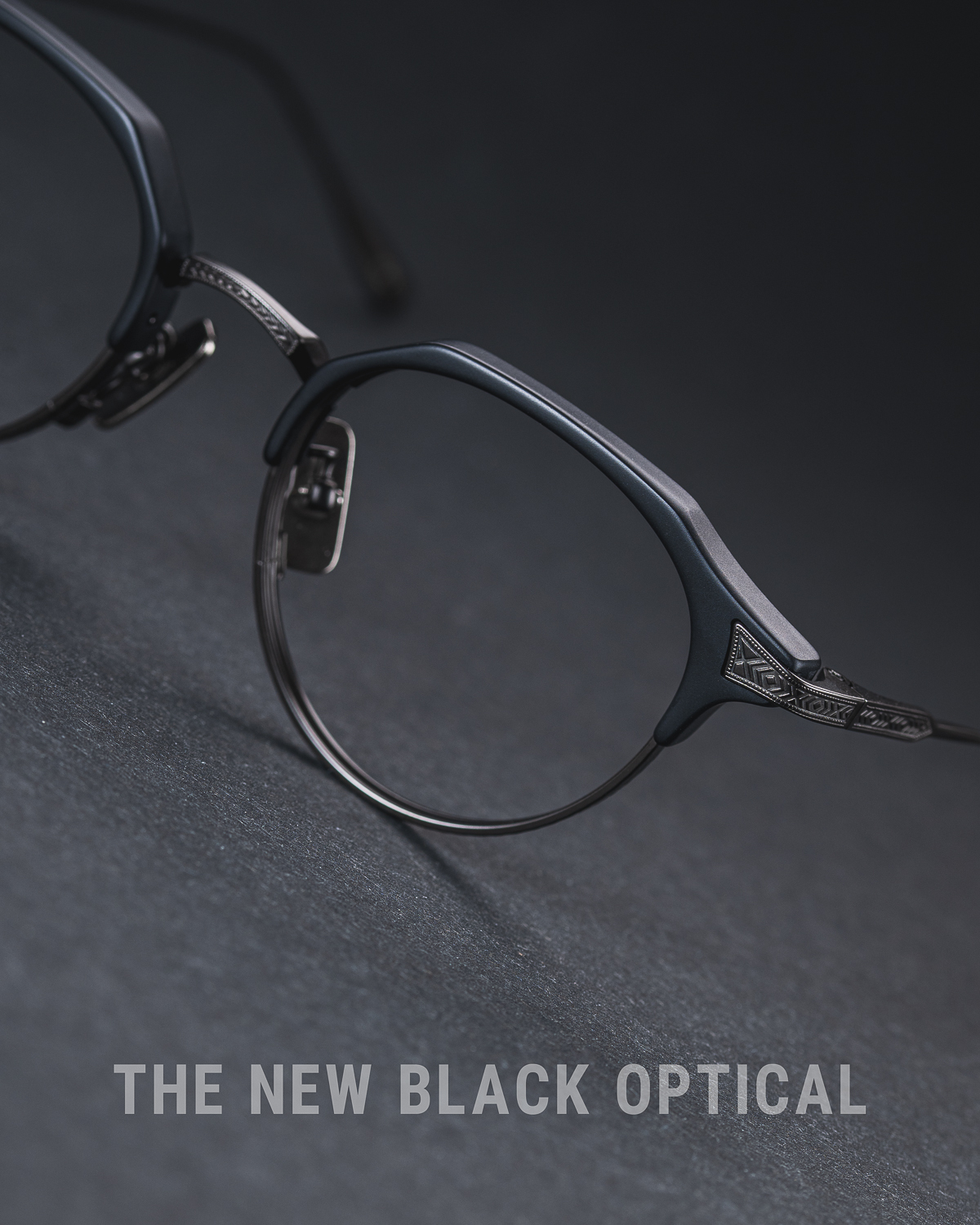 內藤熊八作 2025新品眉鏡 N-412 & N-413 磨砂黑