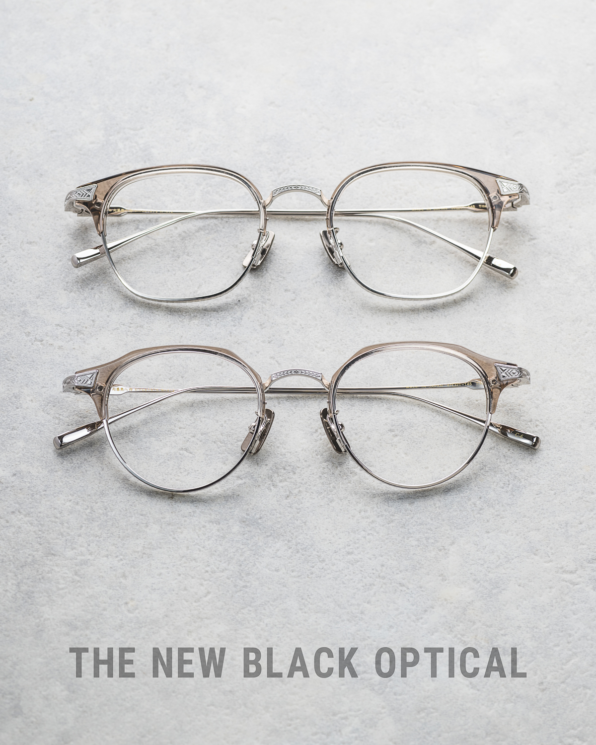 內藤熊八作 2025新品眉鏡 N-412 & N-413 透啡色