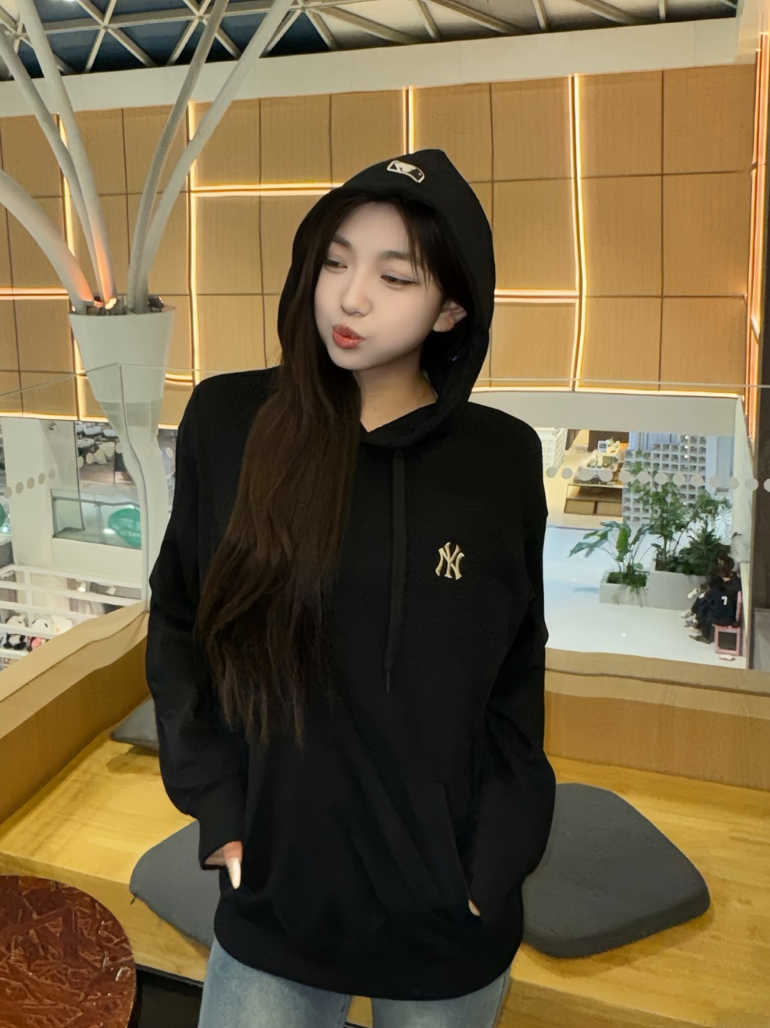 MLB BASIC 刺繡 連帽 衛衣