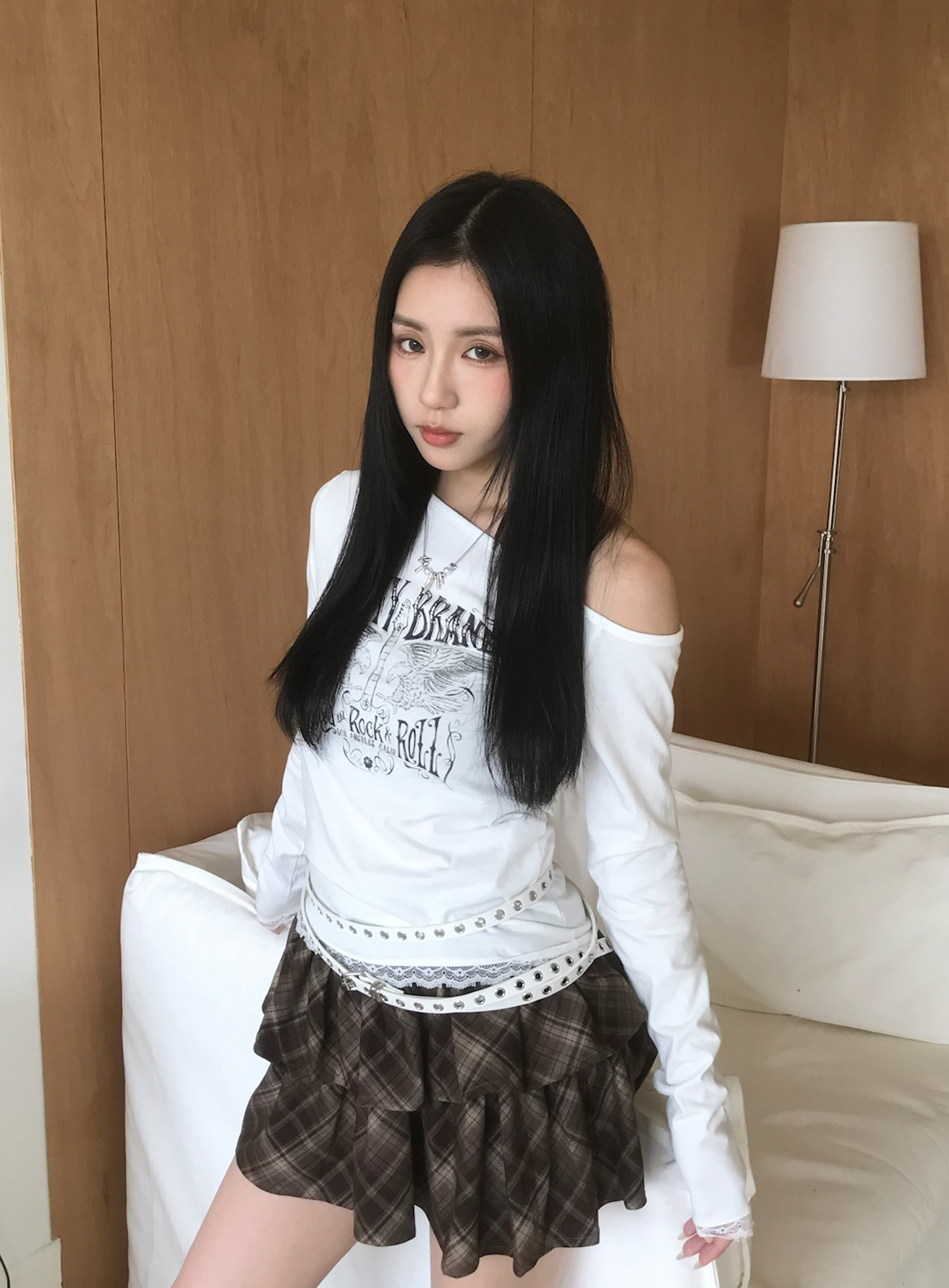 Guitar Print T-shirt #上衣