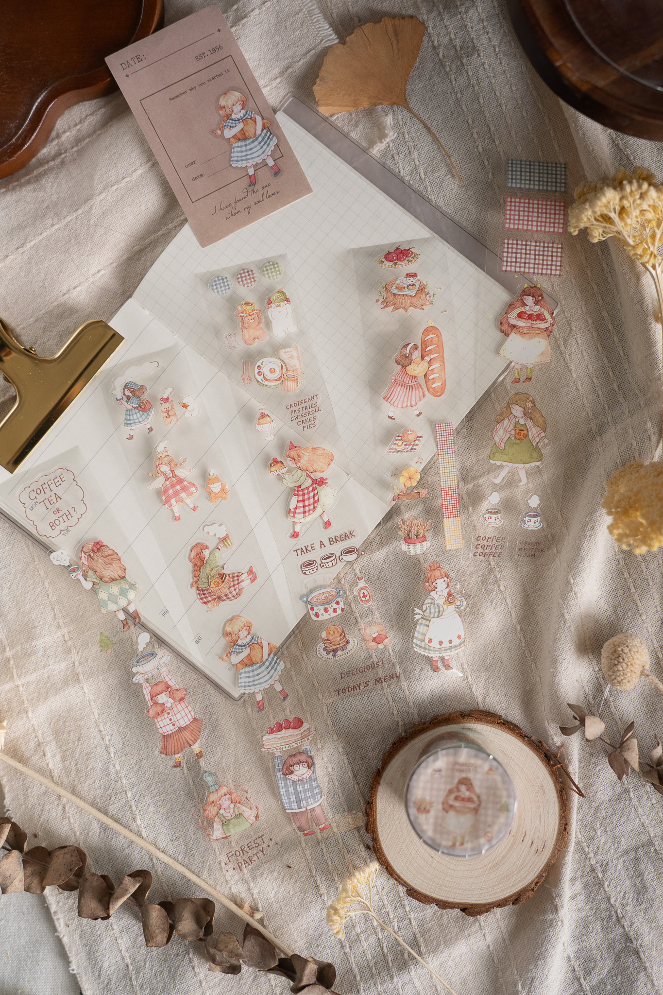 sho 小确幸．Forest Party 4cm割型亮面PET膠帶 <整捲/分裝>